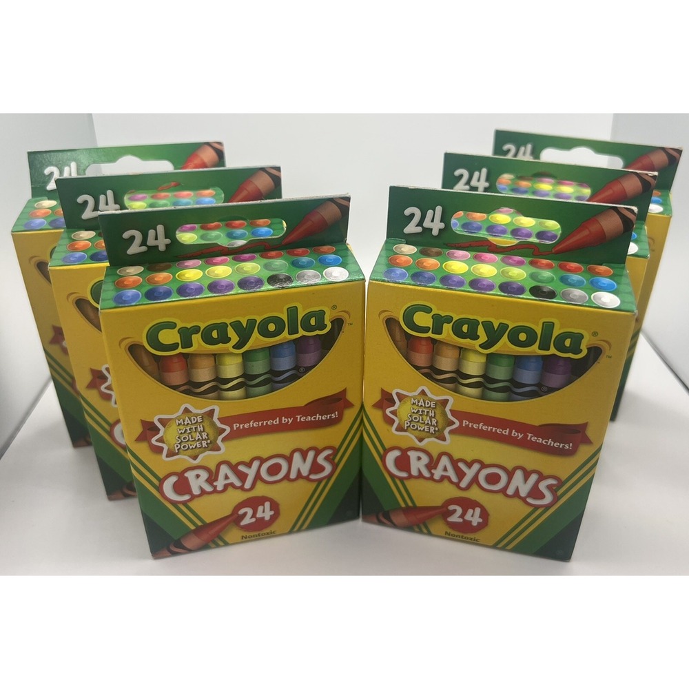 Crayola Crayons 24 Pack- Lot Of 6 Brand New 24- Packs Of Crayola Classic Crayons